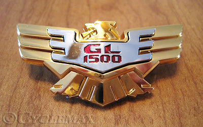 Genuine Honda OEM Right Side Cover Emblem – Gold Finish For GL1500 Goldwing 1998-2000