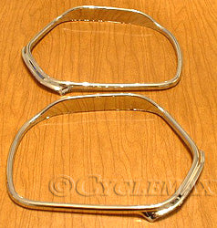 Goldwing GL1800 Chrome Visored Mirror Trim