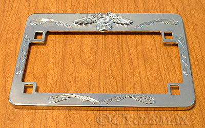 GL1800 Chrome Eagle License Plate Frame