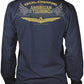 Men's Goldwing Long Sleeve Navy T-Shirt