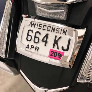 2018 Goldwing Curved License Plate Frame